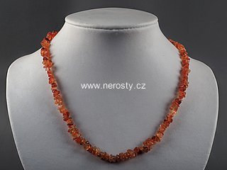 carnelian, chip necklace