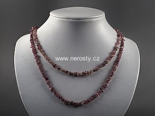 rubelite, chip necklace