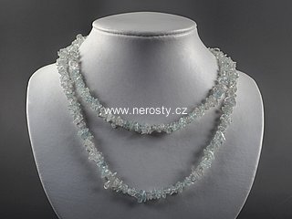 aquamarine, chip necklace