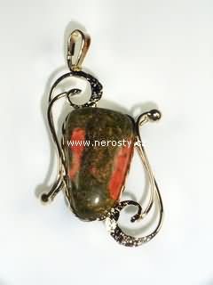 unakite, pendant