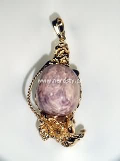 charoite, pendant