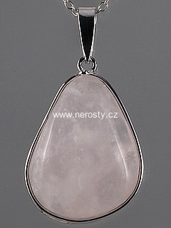 rose quartz, pendant