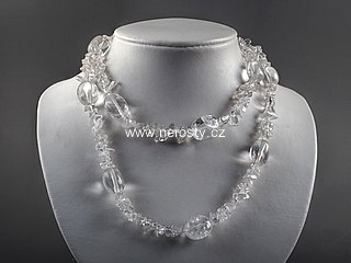 rock quartz, necklace