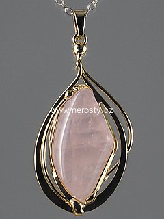 rose quartz, pendant