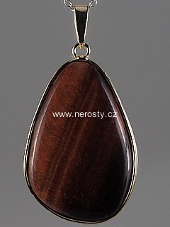 red tiger eye, pendant