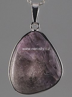 lepidolite, pendant