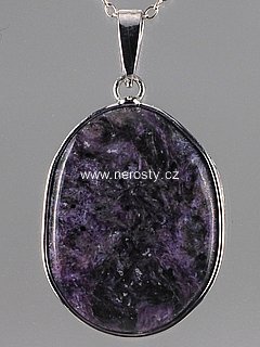 charoite, pendant