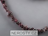 rubelite, chip necklace