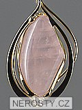 rose quartz, pendant