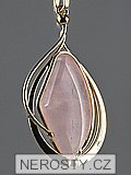 rose quartz, pendant