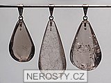 smoky quartz, drop